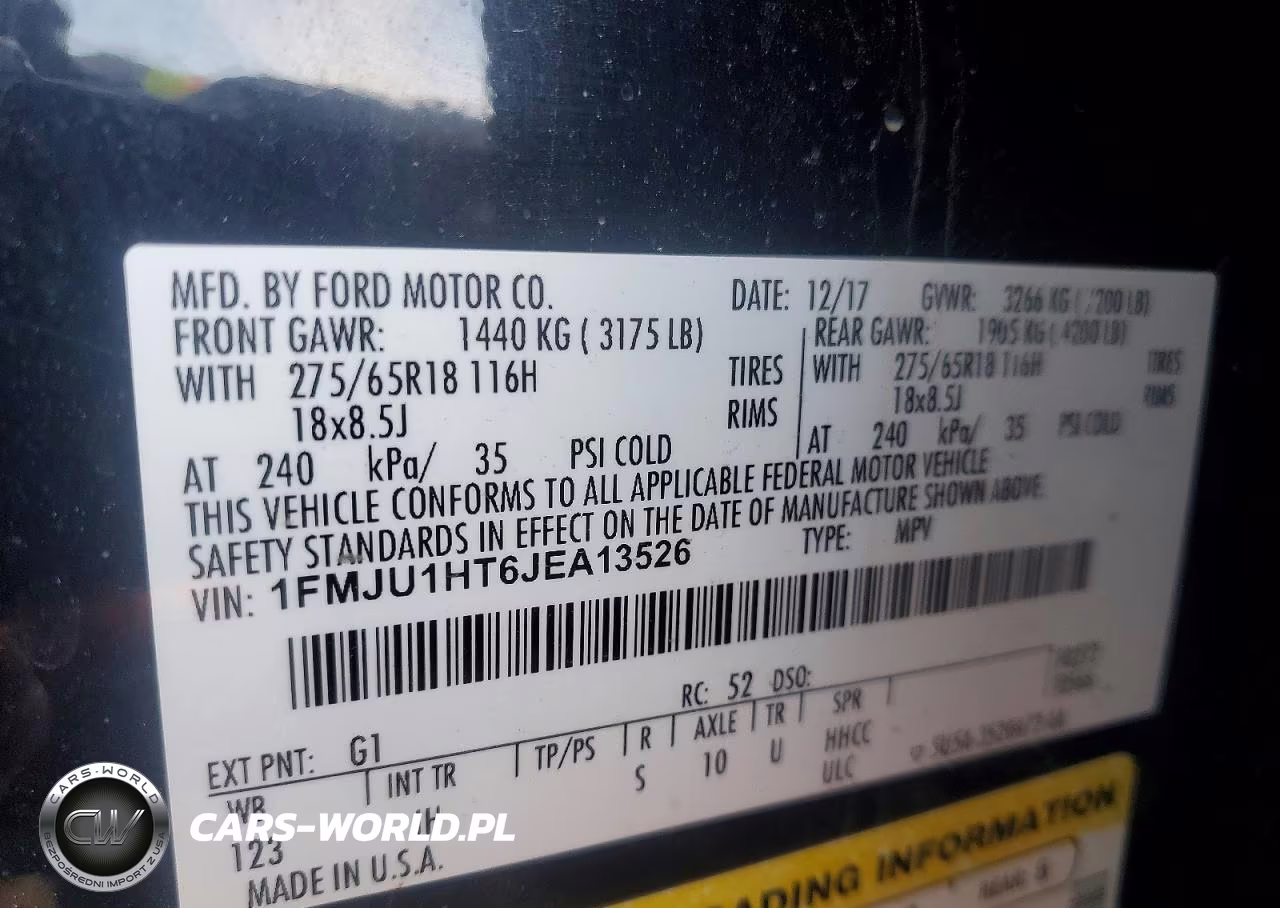 2018 Ford Expedition Xlt VIN:1FMJU1HT6JEA13526 - 14
