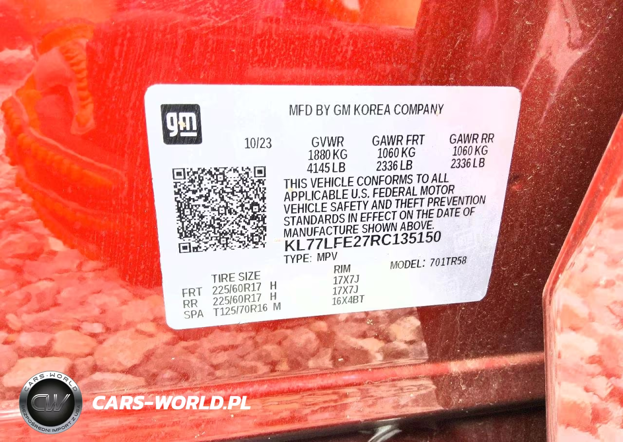 2024 Chevrolet Trax Ls VIN:KL77LFE27RC135150 - 14