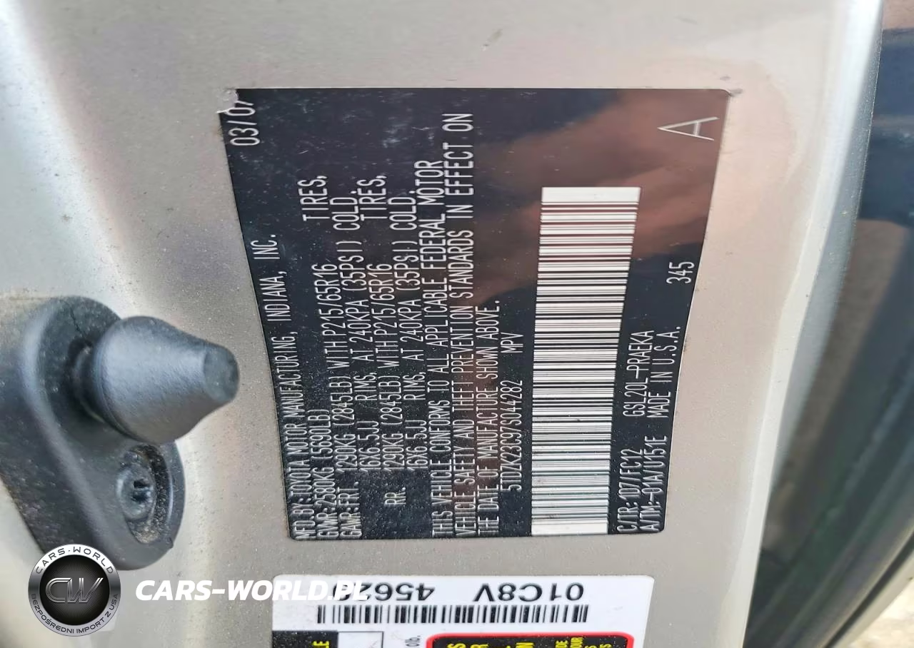 2007 Toyota Sienna Le 8-Passenger VIN:5TDZK23C97S044282 - 14