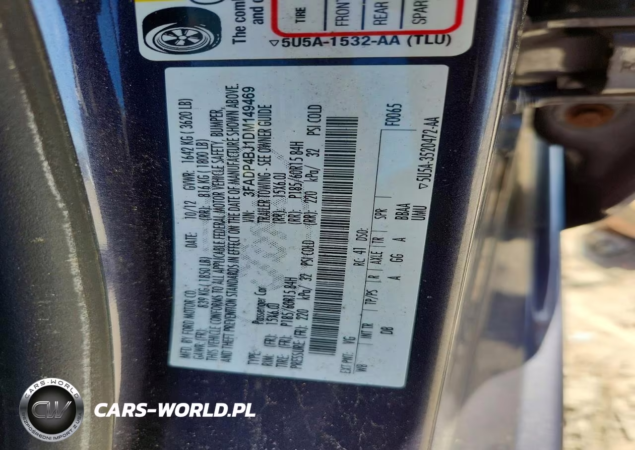 2013 Ford Fiesta Se VIN:3FADP4BJ1DM149469 - 12