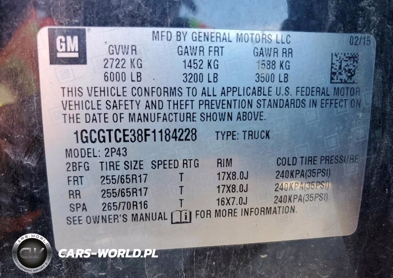 2015 Chevrolet Colorado Z71 VIN:1GCGTCE38F1184228 - 12