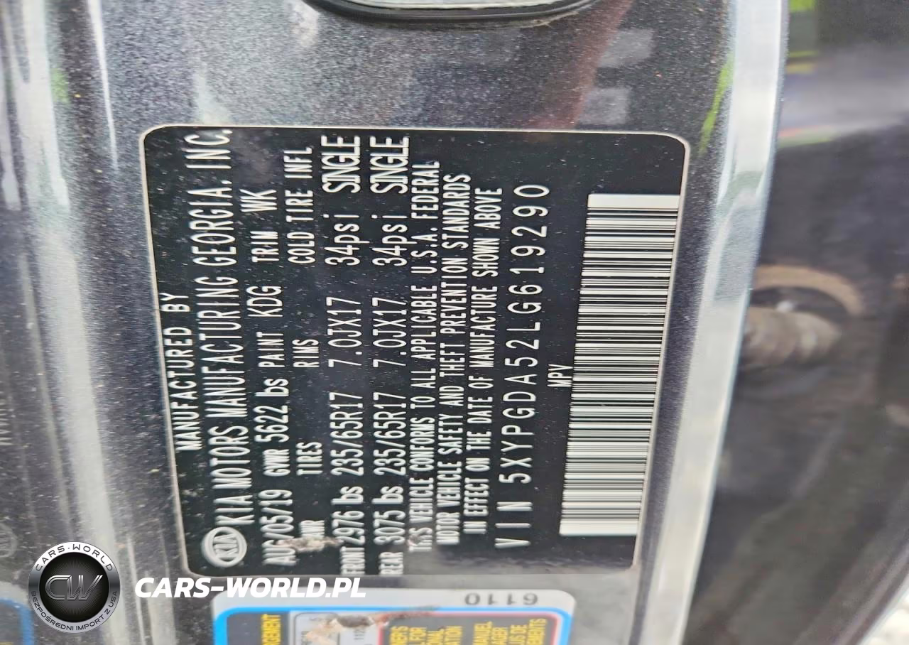 2020 Kia Sorento S VIN:5XYPGDA52LG619290 - 12