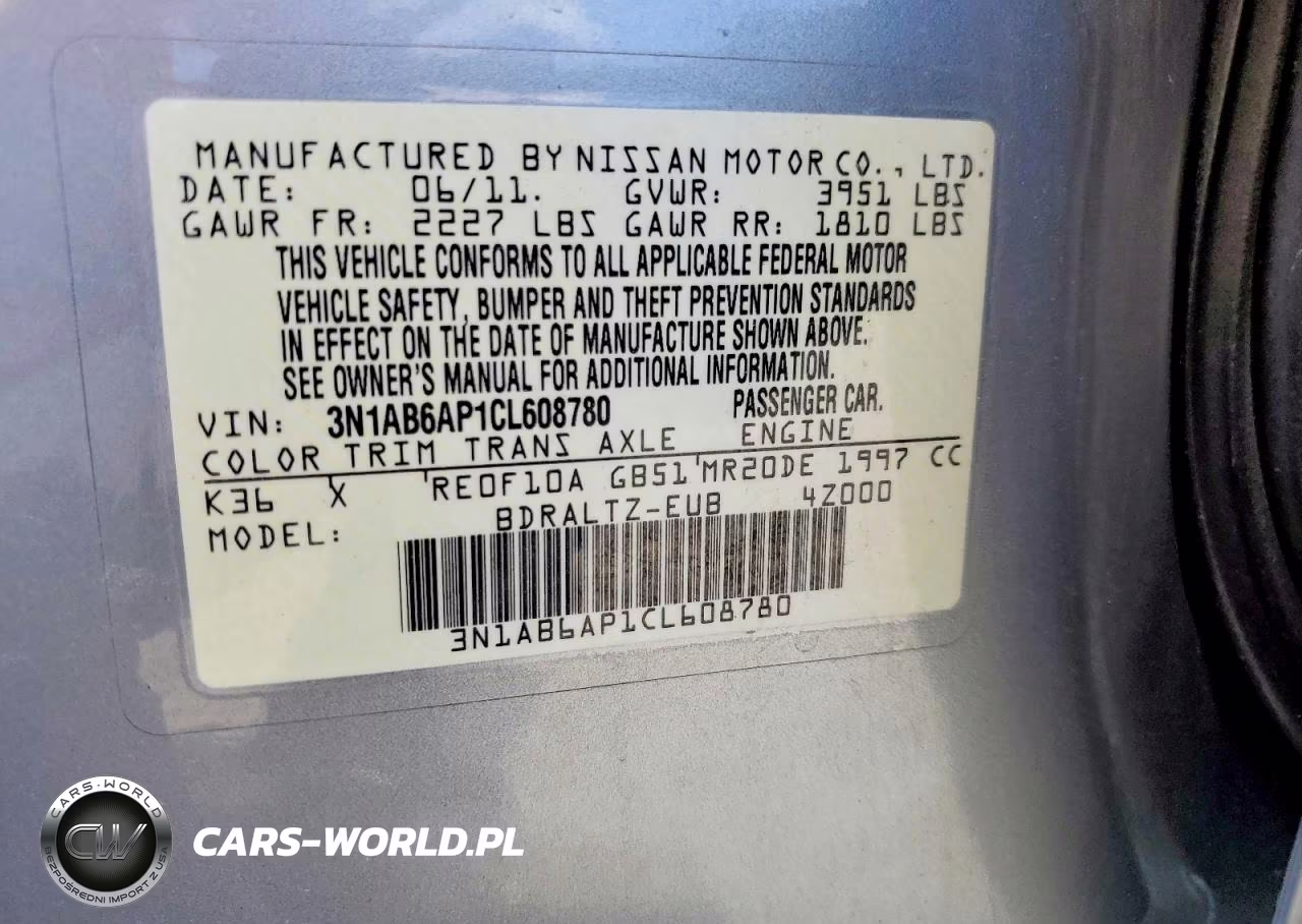 2012 Nissan Sentra 2.0 VIN:3N1AB6AP1CL608780 - 13