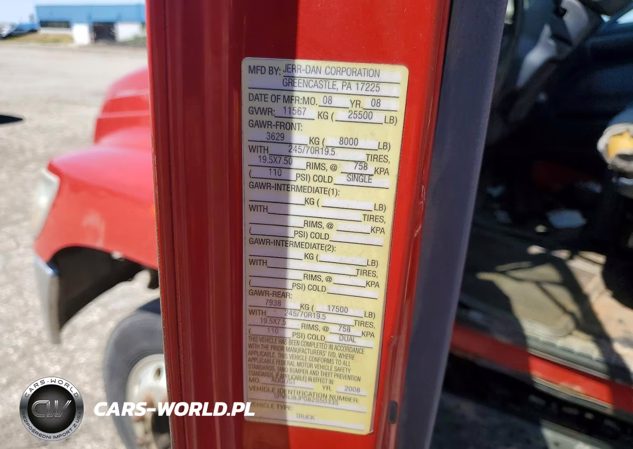 2008 Hino 258-268 Rollback Truck VIN:5PVNJ8JP082S50335 - 13