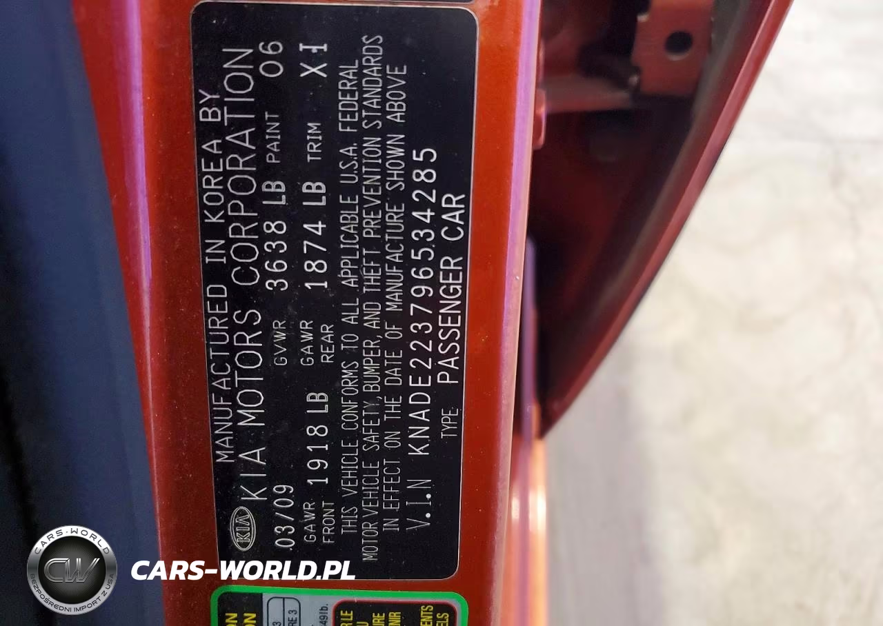 2009 Kia Rio Base VIN:KNADE223796534285 - 12