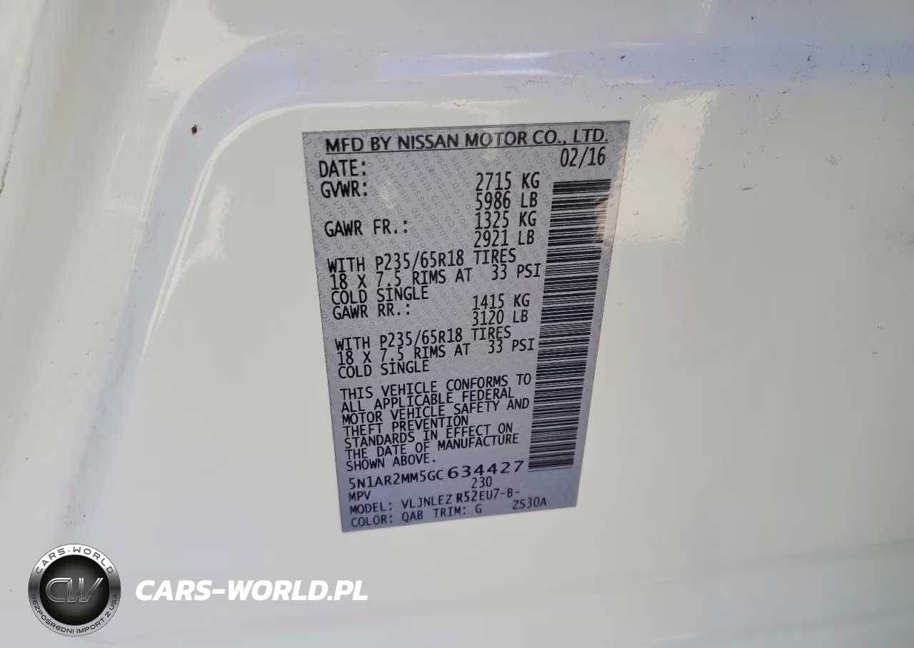 2016 Nissan Pathfinder Sv VIN:5N1AR2MM5GC634427 - 12