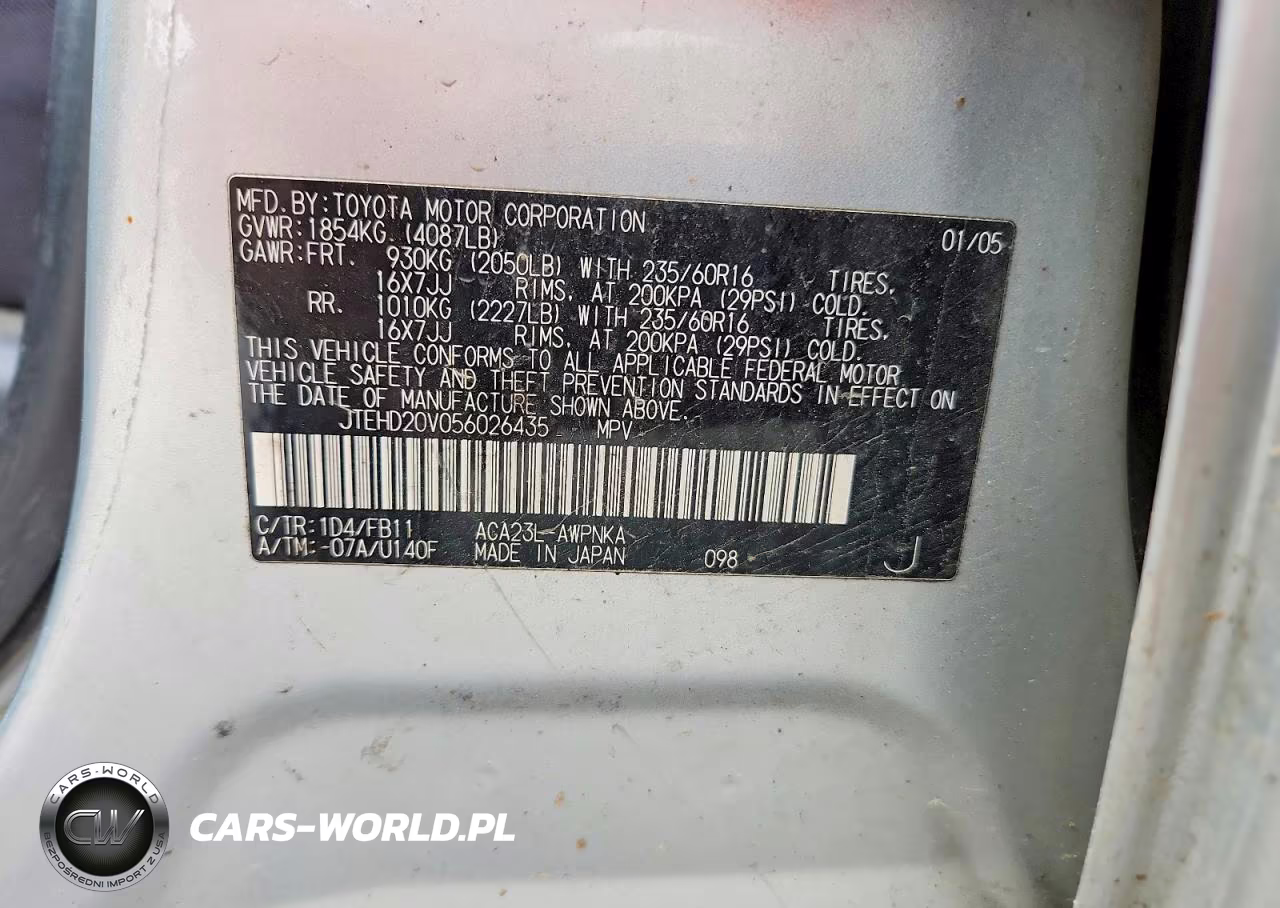 2005 Toyota Rav4 Base VIN:JTEHD20V056026435 - 13