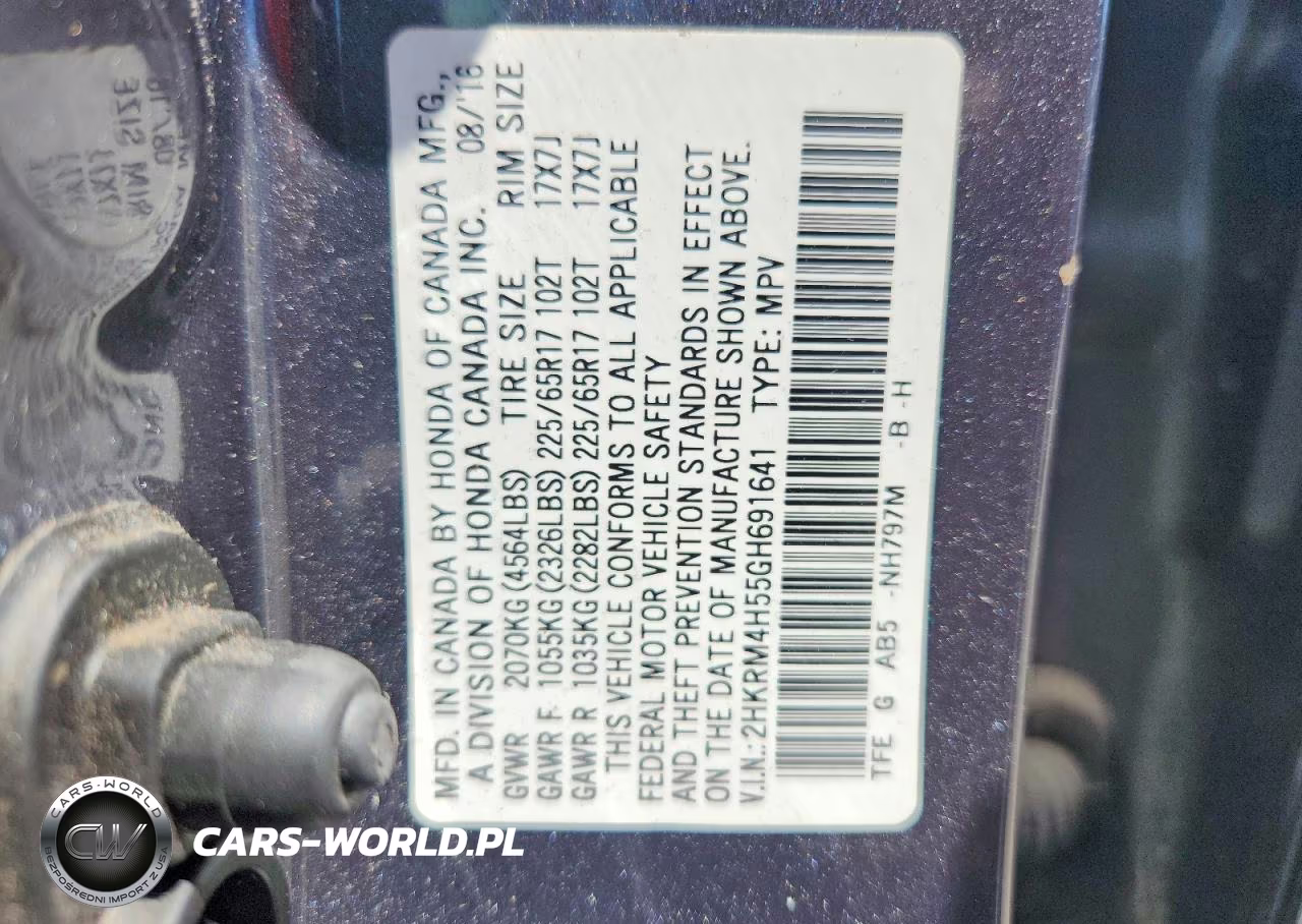 2016 Honda Cr-V Ex VIN:2HKRM4H55GH691641 - 13