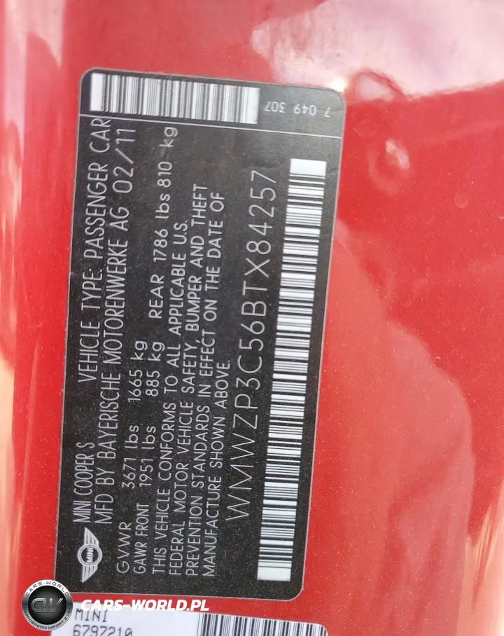 2011 Mini Cooper S VIN:WMWZP3C56BTX84257 - 12