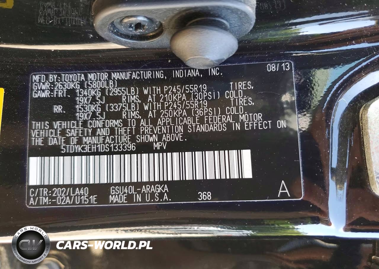 2013 Toyota Highlander Limited VIN:5TDYK3EH1DS133396 - 13