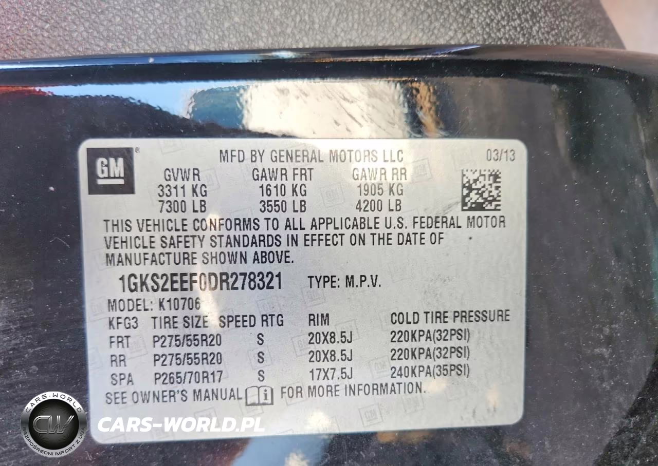 2013 GMC Yukon Denali VIN:1GKS2EEF0DR278321 - 13