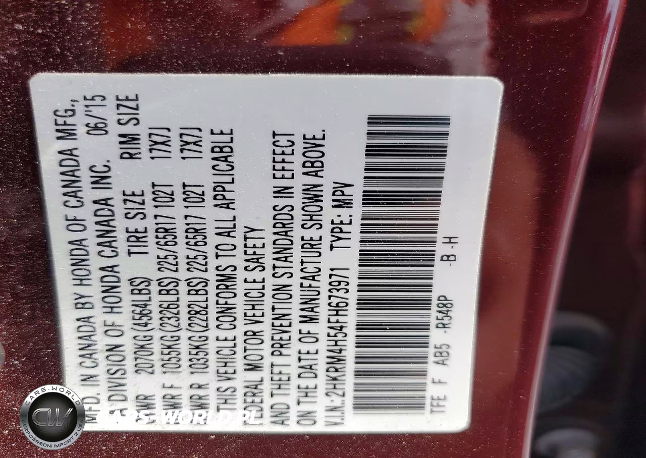 2015 Honda Cr-V Ex VIN:2HKRM4H54FH673971 - 14