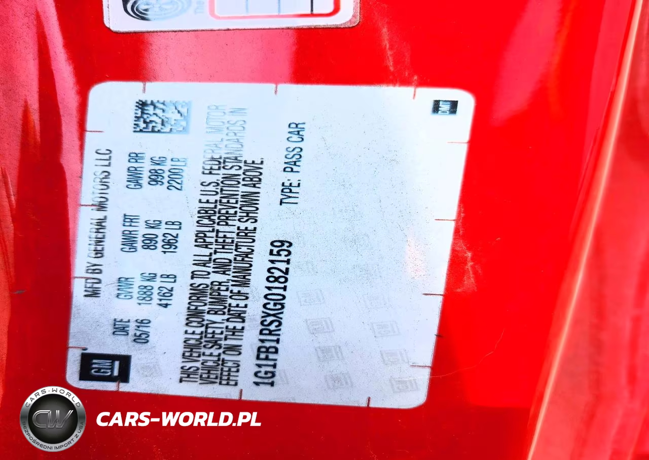 2016 Chevrolet Camaro Lt VIN:1G1FB1RSXG0182159 - 12
