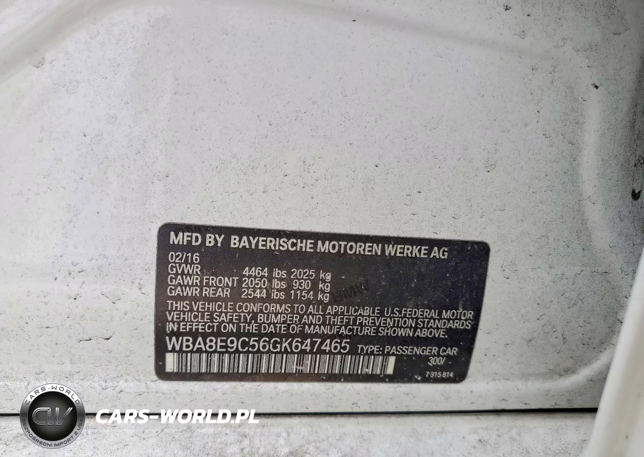 2016 BMW 328 I Sulev VIN:WBA8E9C56GK647465 - 12