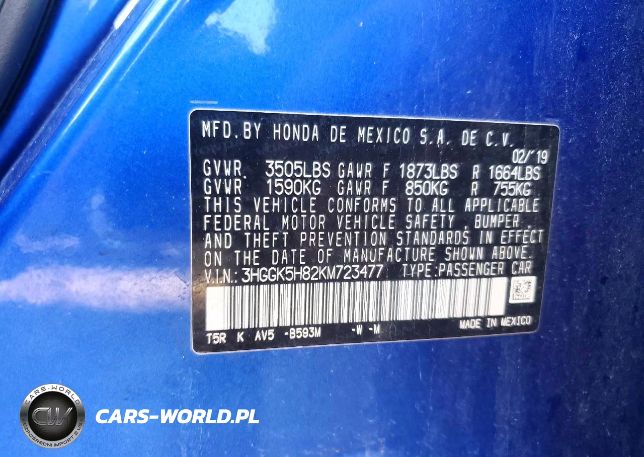 2019 Honda Fit Ex VIN:3HGGK5H82KM723477 - 12