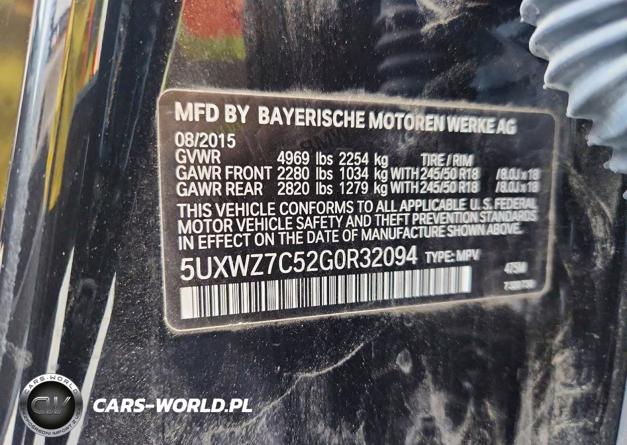 2016 BMW X3 Sdrive28I VIN:5UXWZ7C52G0R32094 - 13