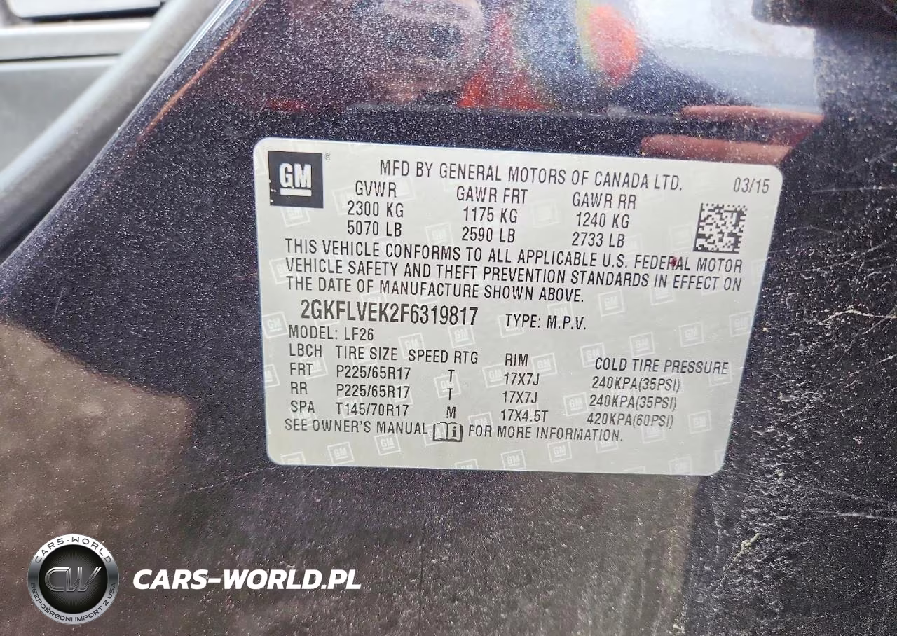 2015 GMC Terrain Sle VIN:2GKFLVEK2F6319817 - 13