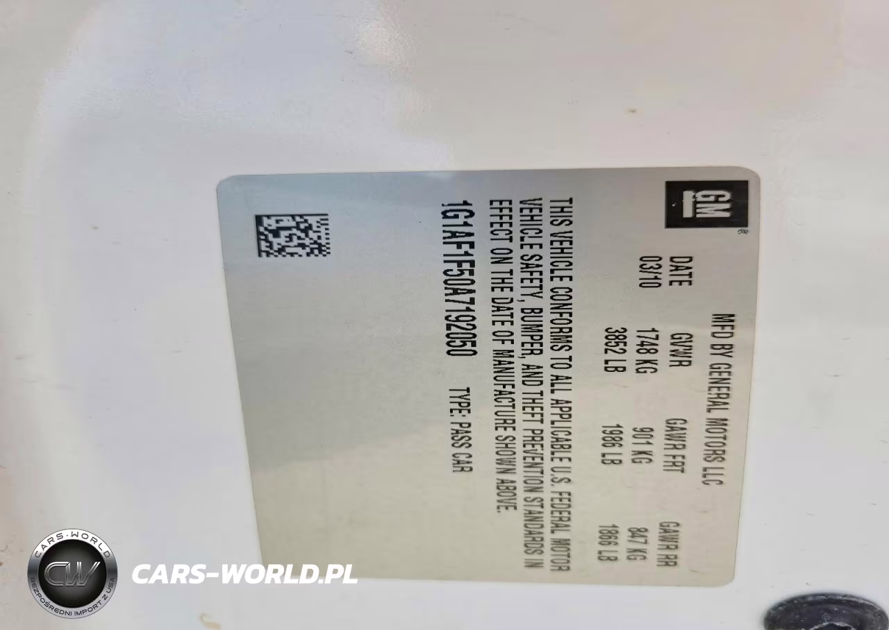 2010 Chevrolet Cobalt 2Lt VIN:1G1AF1F50A7192050 - 12