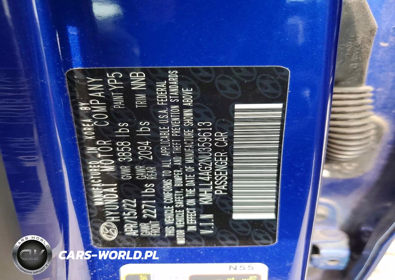 2022 Hyundai Elantra Se VIN:KMHLL4AG2NU359613 - 12