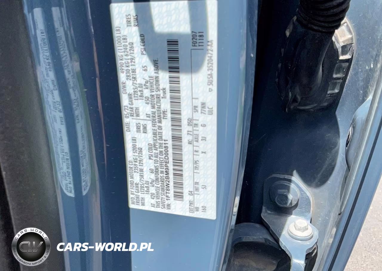 2023 Ford F250 Super Duty VIN:1FT8W2BM9PED00811 - 10