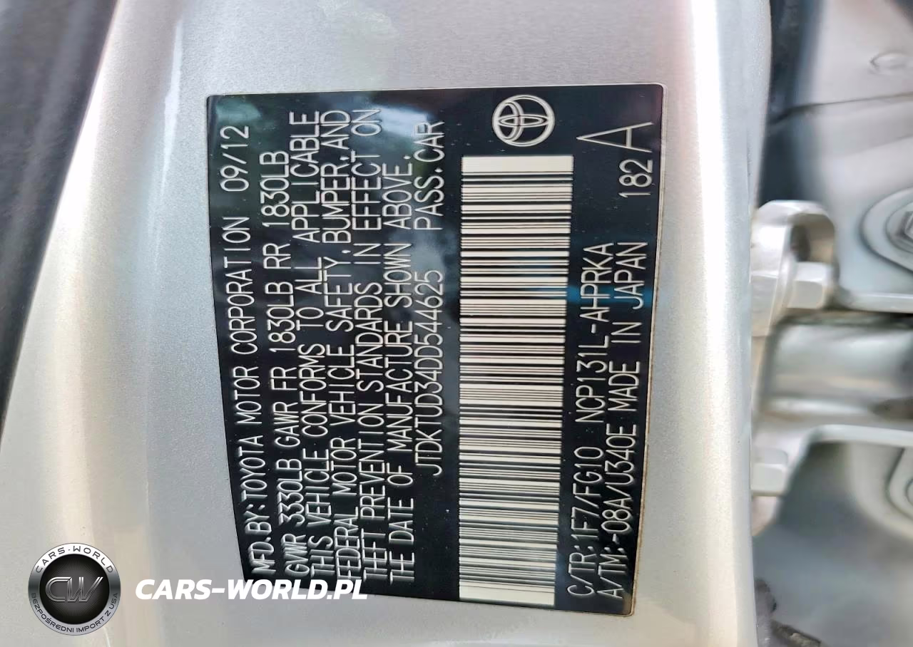2013 Toyota Yaris 5-Door L VIN:JTDKTUD34DD544625 - 12
