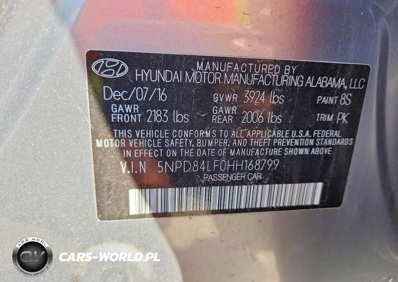 2017 Hyundai Elantra Se VIN:5NPD84LF0HH168799 - 12