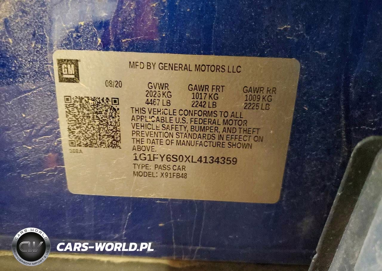 2020 Chevrolet Bolt Ev Lt VIN:1G1FY6S0XL4134359 - 12