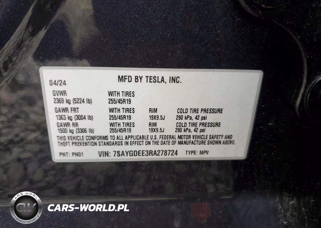 2024 Tesla Model Y VIN:7SAYGDEE3RA278724 - 12