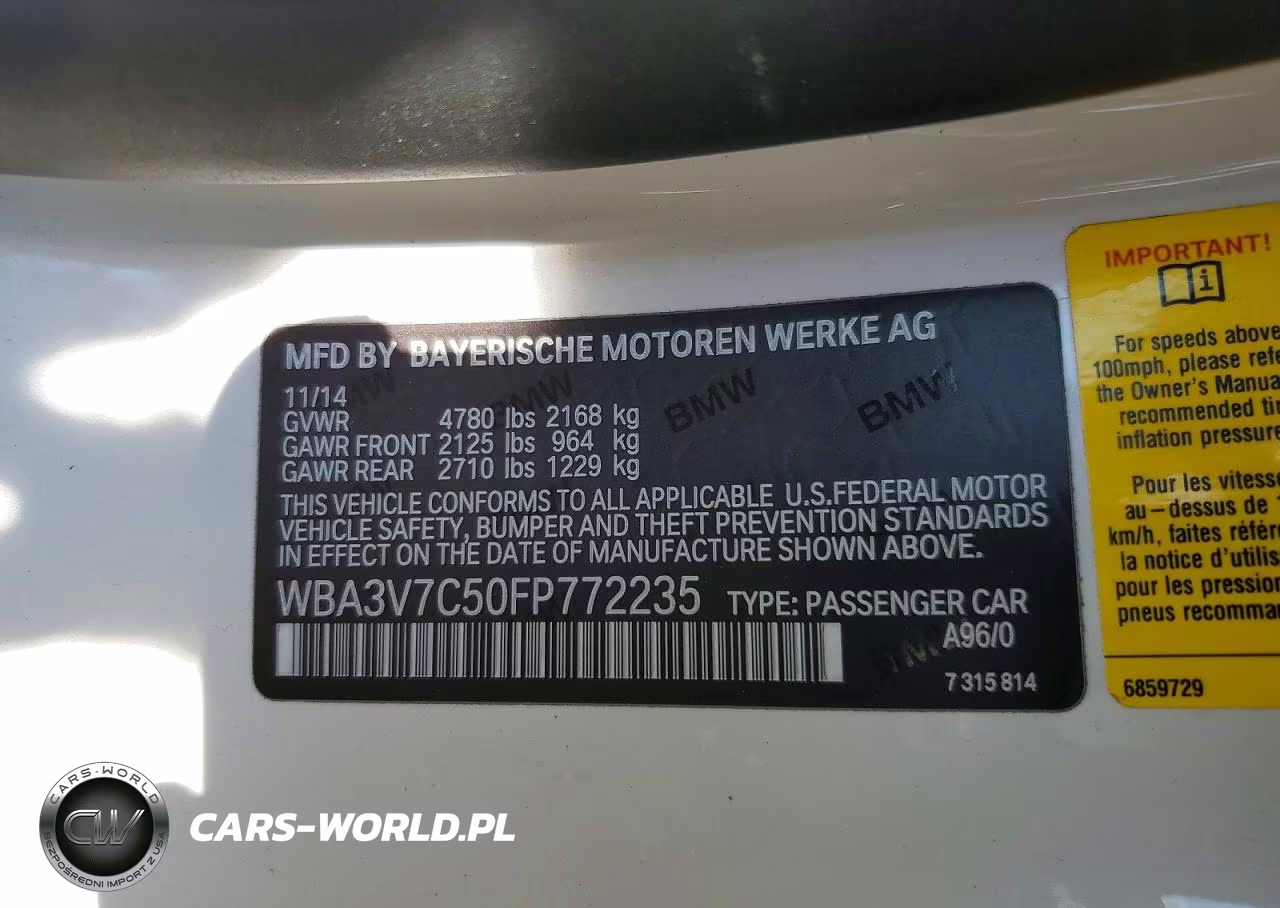 2015 BMW 428 I Sulev VIN:WBA3V7C50FP772235 - 12