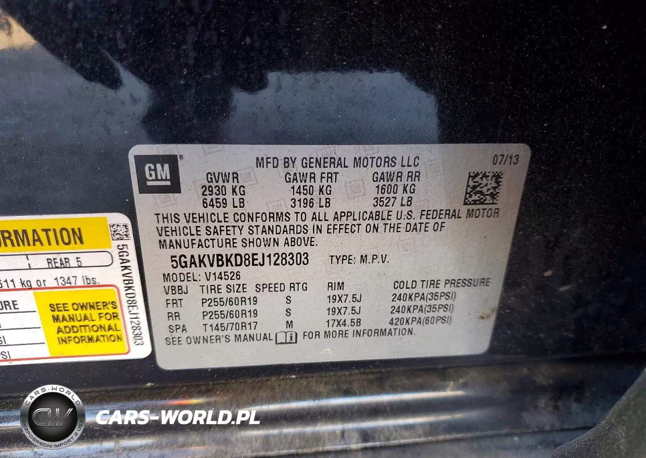 2014 Buick Enclave VIN:5GAKVBKD8EJ128303 - 13