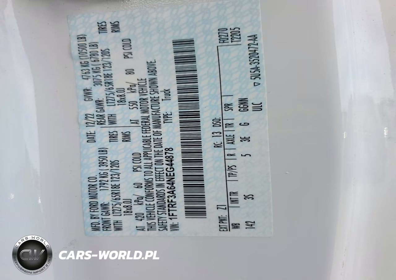 2022 Ford F350 Super Duty VIN:1FTRF3A64NEG44878 - 12