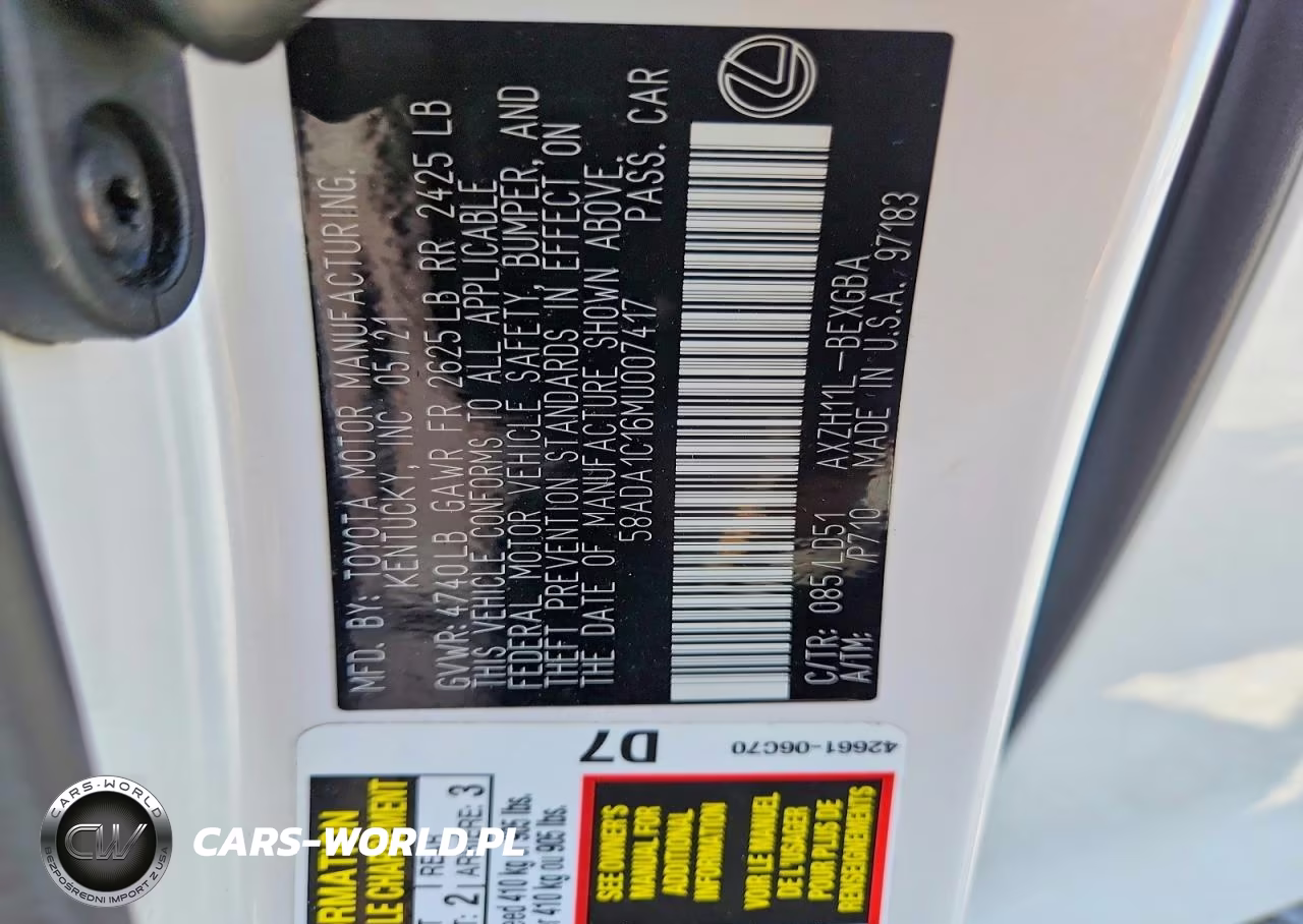 2021 Lexus Es 300H VIN:58ADA1C16MU007417 - 13