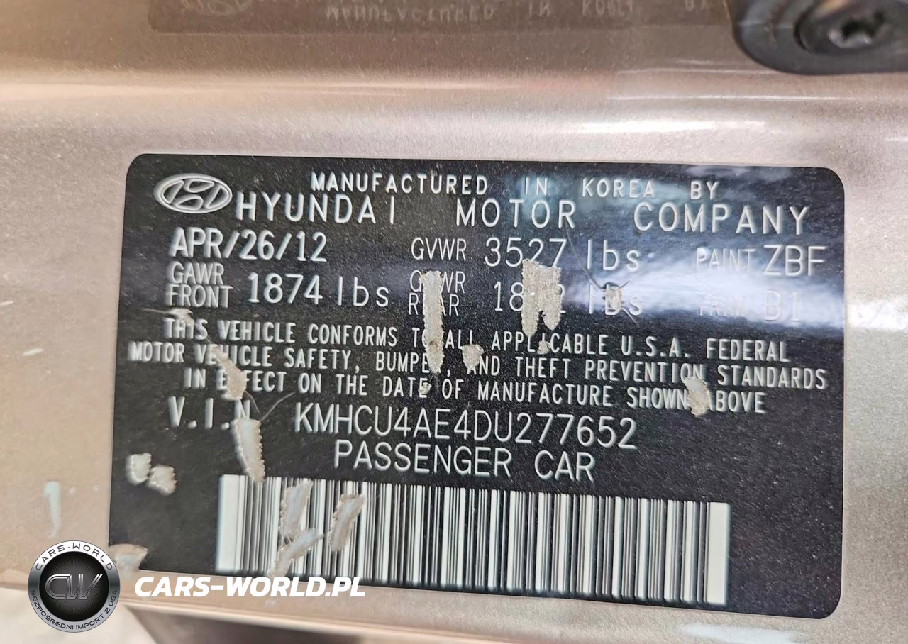 2013 Hyundai Accent Gls VIN:KMHCU4AE4DU277652 - 13