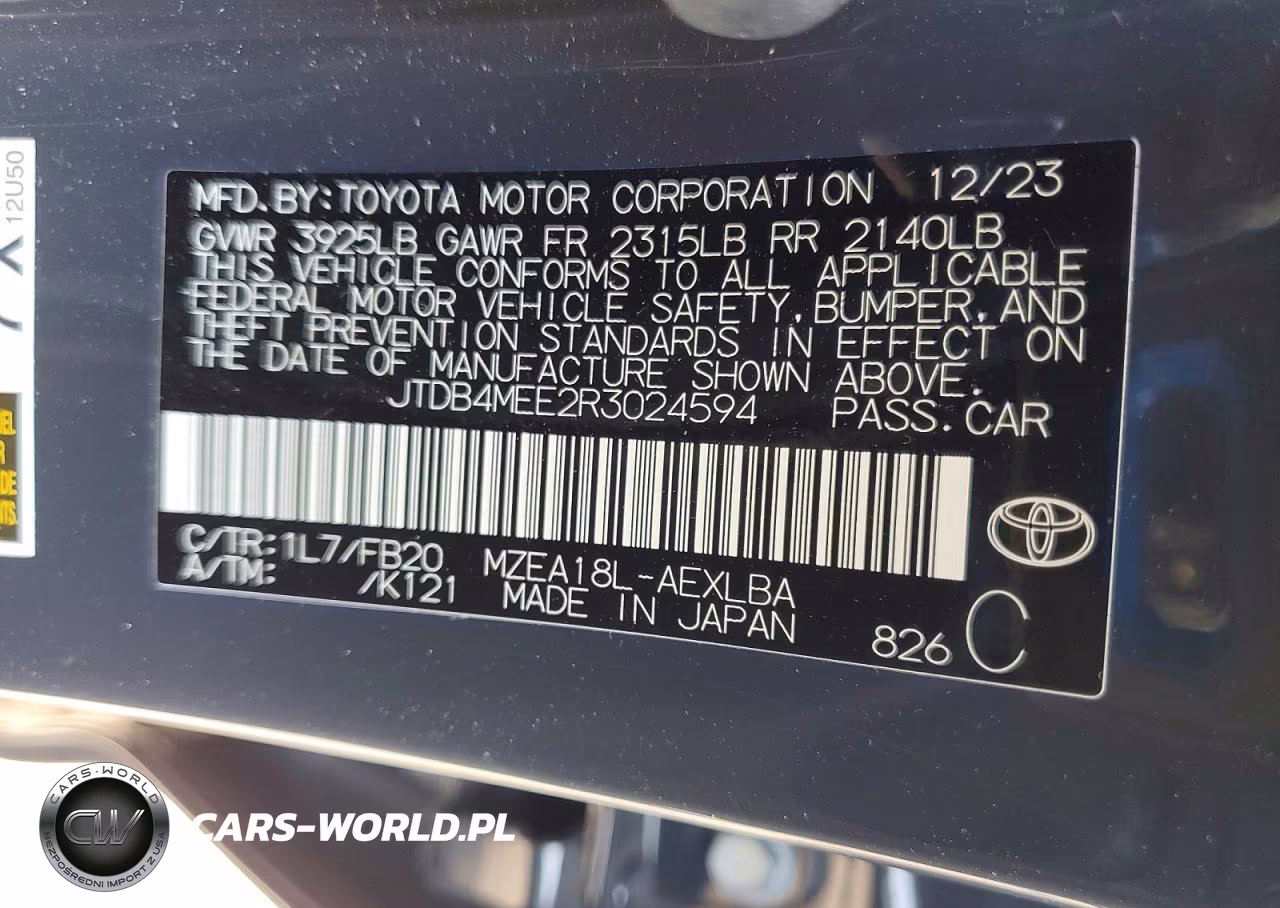2024 Toyota Corolla Le VIN:JTDB4MEE2R3024594 - 13
