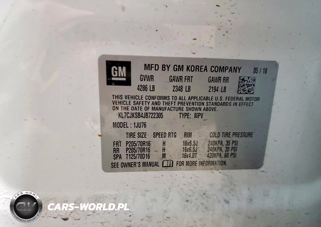 2018 Chevrolet Trax Ls VIN:KL7CJKSB4JB722305 - 13