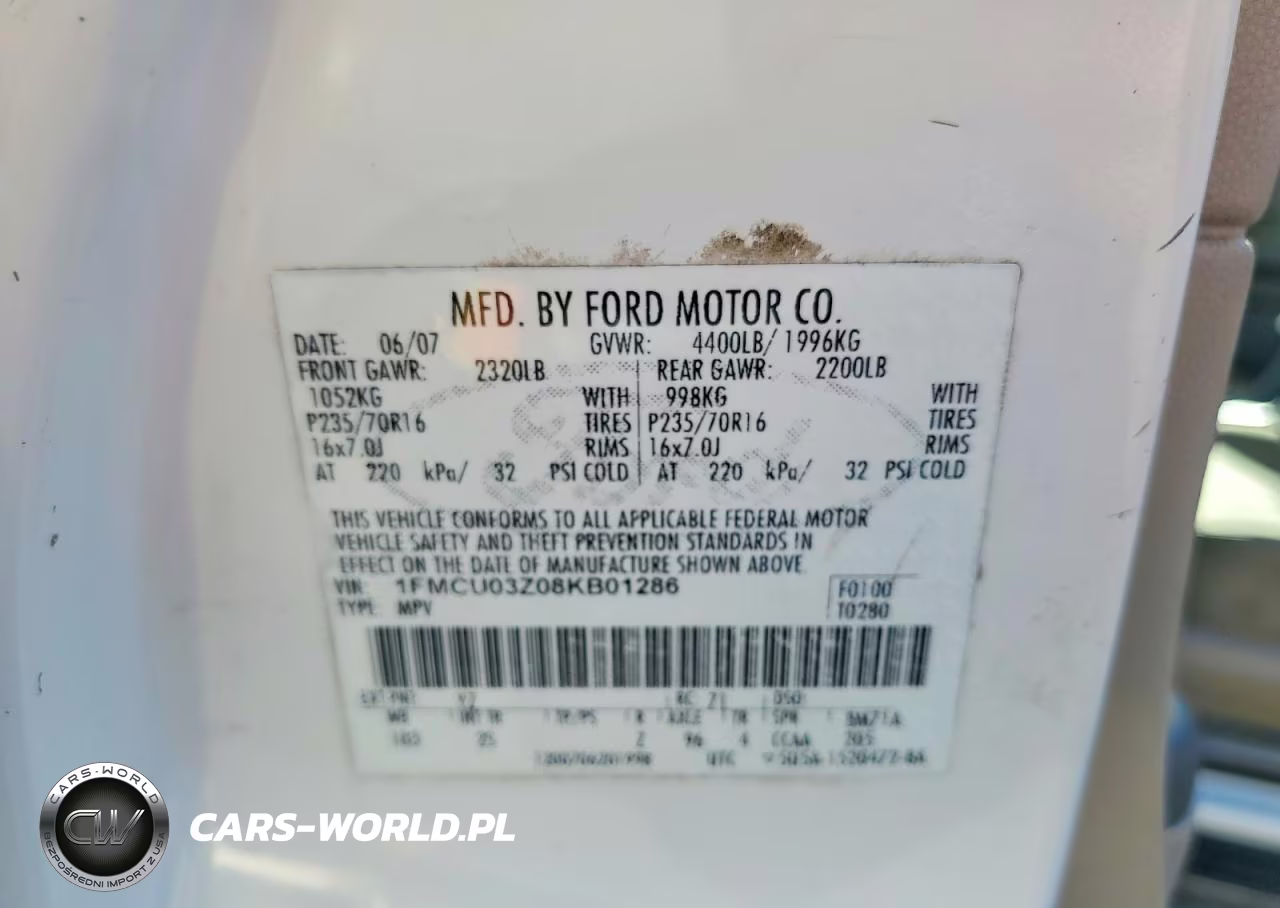 2008 Ford Escape Xlt VIN:1FMCU03Z08KB01286 - 13