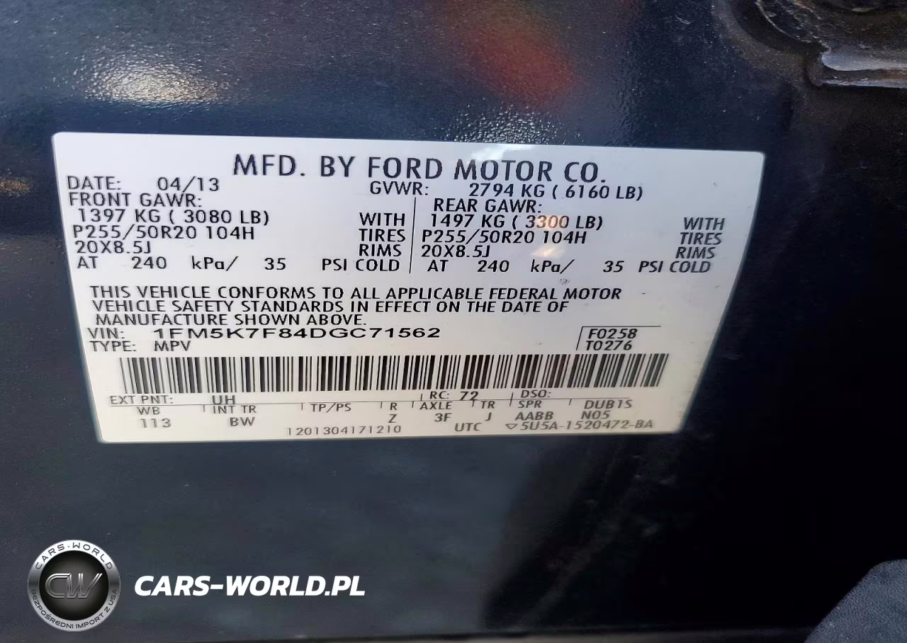 2013 Ford Explorer Limited VIN:1FM5K7F84DGC71562 - 13