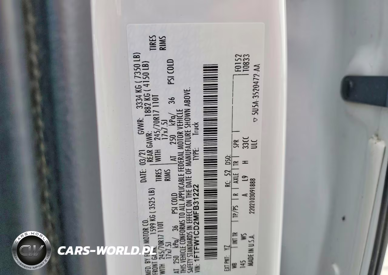 2021 Ford F150 Supercrew VIN:1FTFW1CD2MFB31222 - 12