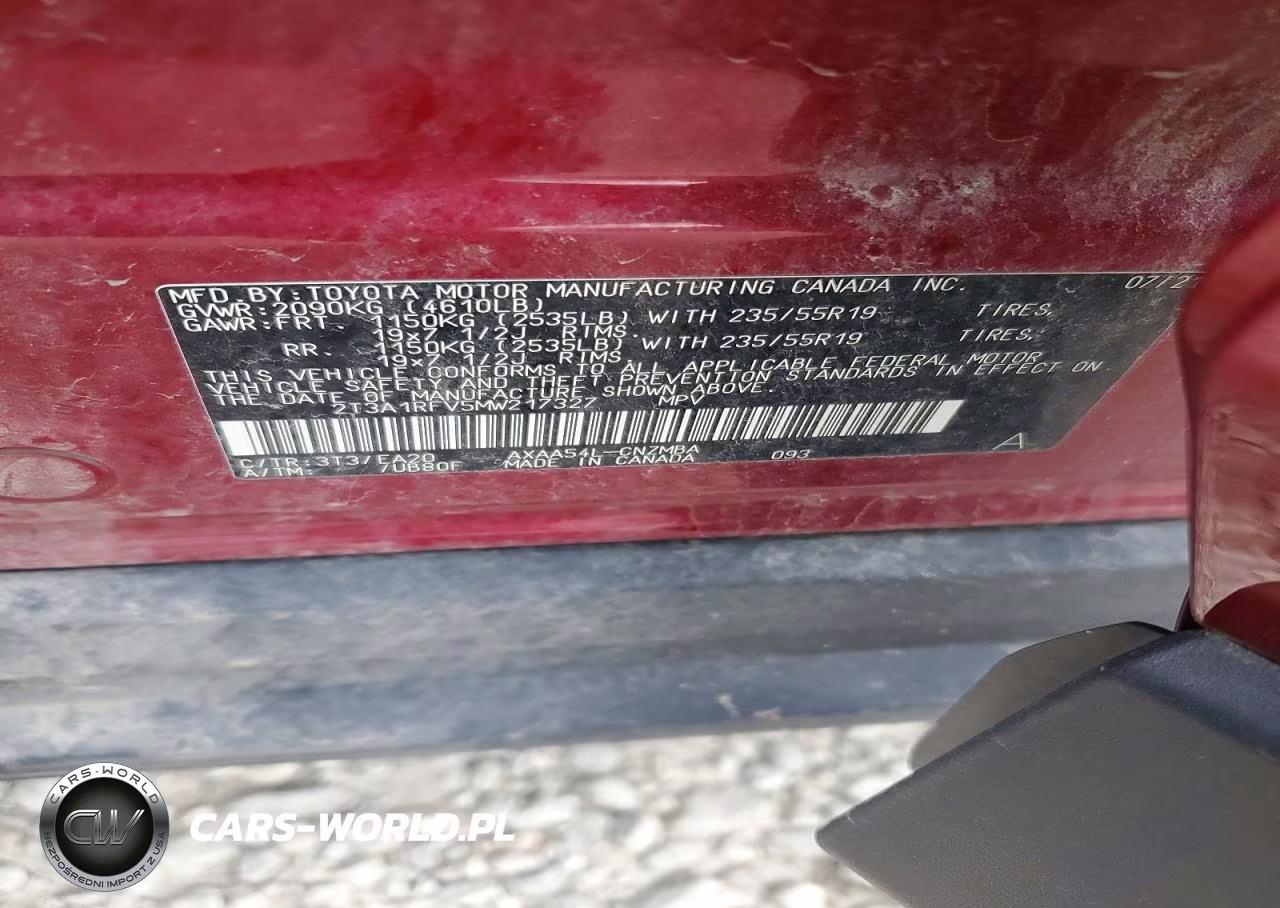 2021 Toyota Rav4 Xle Premium VIN:2T3A1RFV5MW217327 - 13