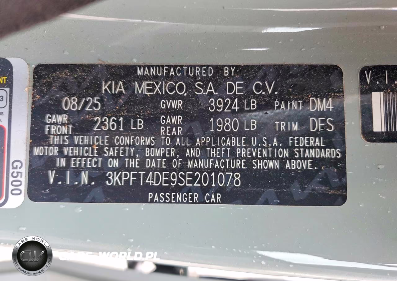 2025 Kia K4 Lxs VIN:3KPFT4DE9SE201078 - 13