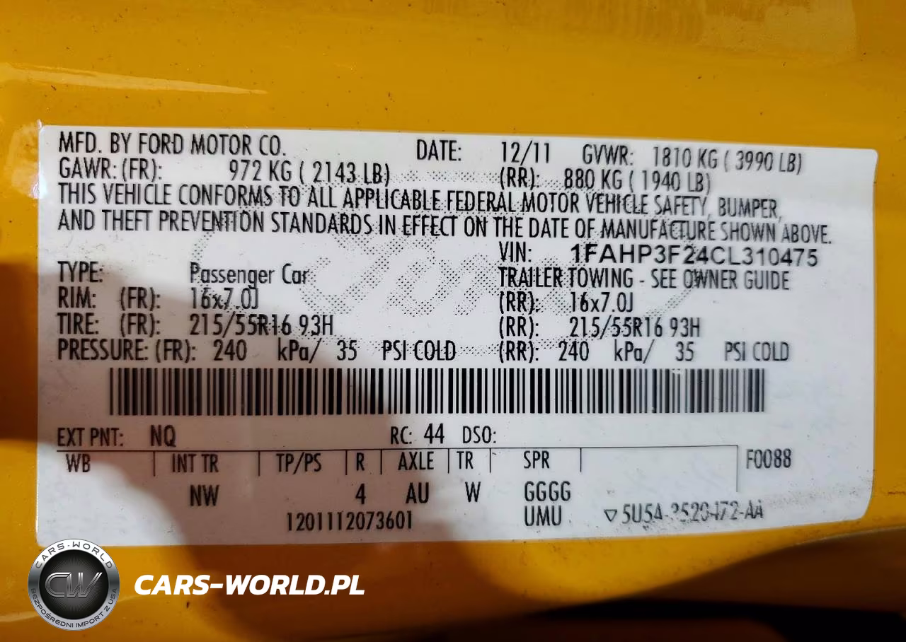 2012 Ford Focus Se VIN:1FAHP3F24CL310475 - 13