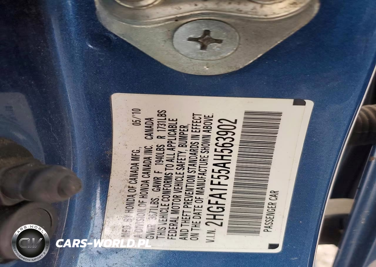 2010 Honda Civic Lx VIN:2HGFA1F55AH563902 - 12