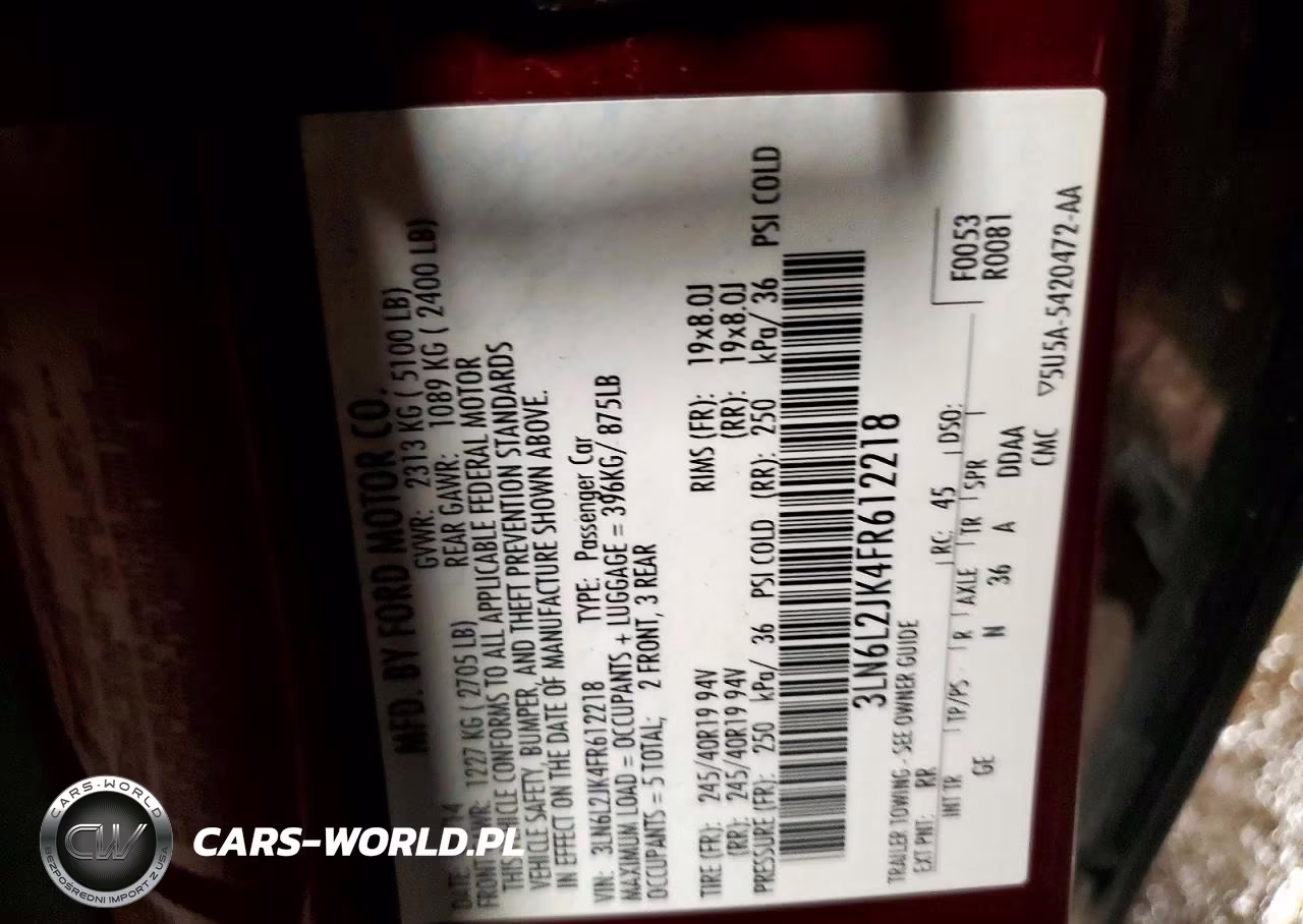 2015 Lincoln Mkz VIN:3LN6L2JK4FR612218 - 12
