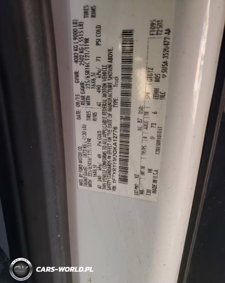 2016 Ford Transit T-250 VIN:1FTYR1YM3GKA12776 - 13