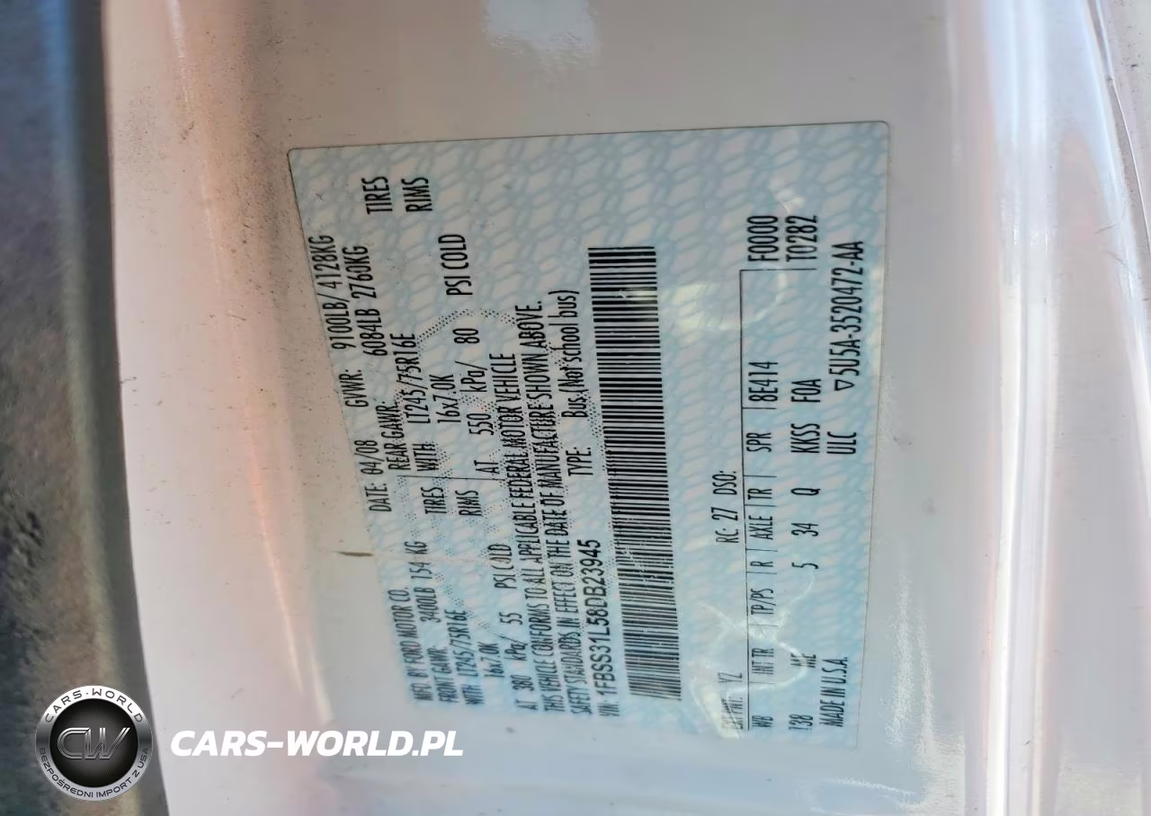 2008 Ford Econoline E350 Super Duty Wagon VIN:1FBSS31L58DB23945 - 14