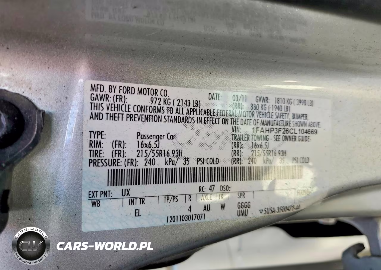 2012 Ford Focus Se VIN:1FAHP3F26CL104669 - 12