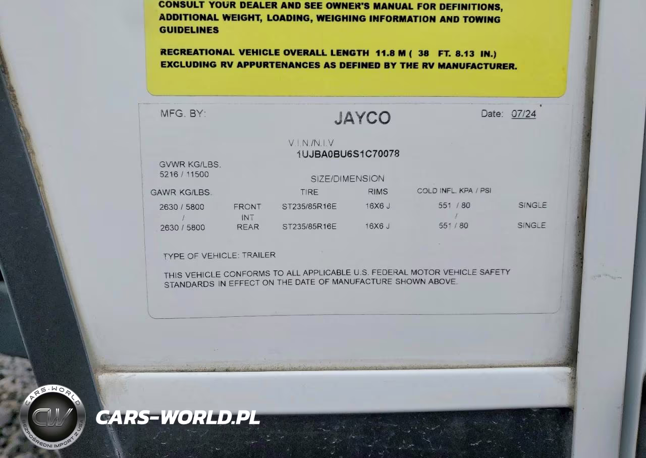 2025 Jayco Eagle Camper VIN:1UJBA0BU6S1C70078 - 10