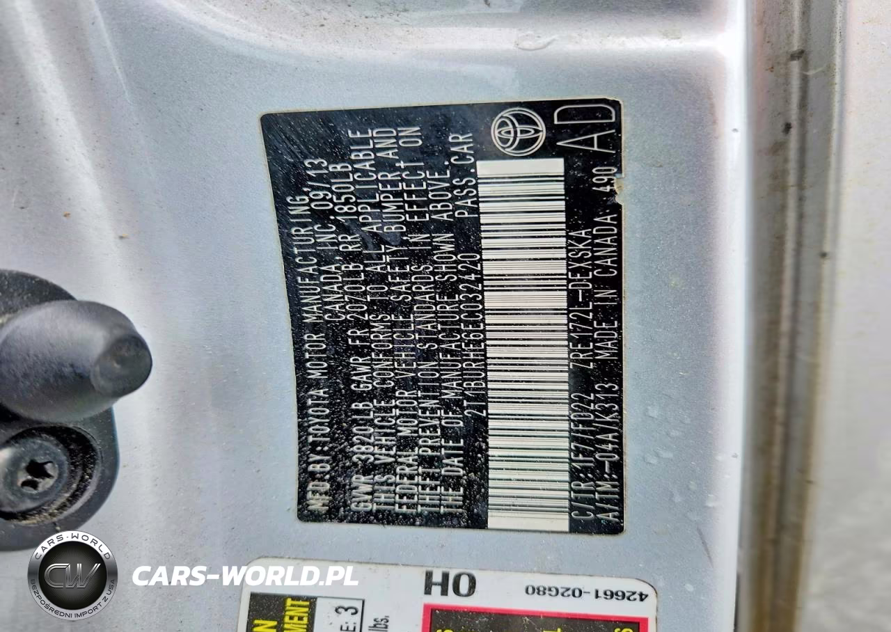2014 Toyota Corolla S Plus VIN:2T1BURHE6EC032420 - 12