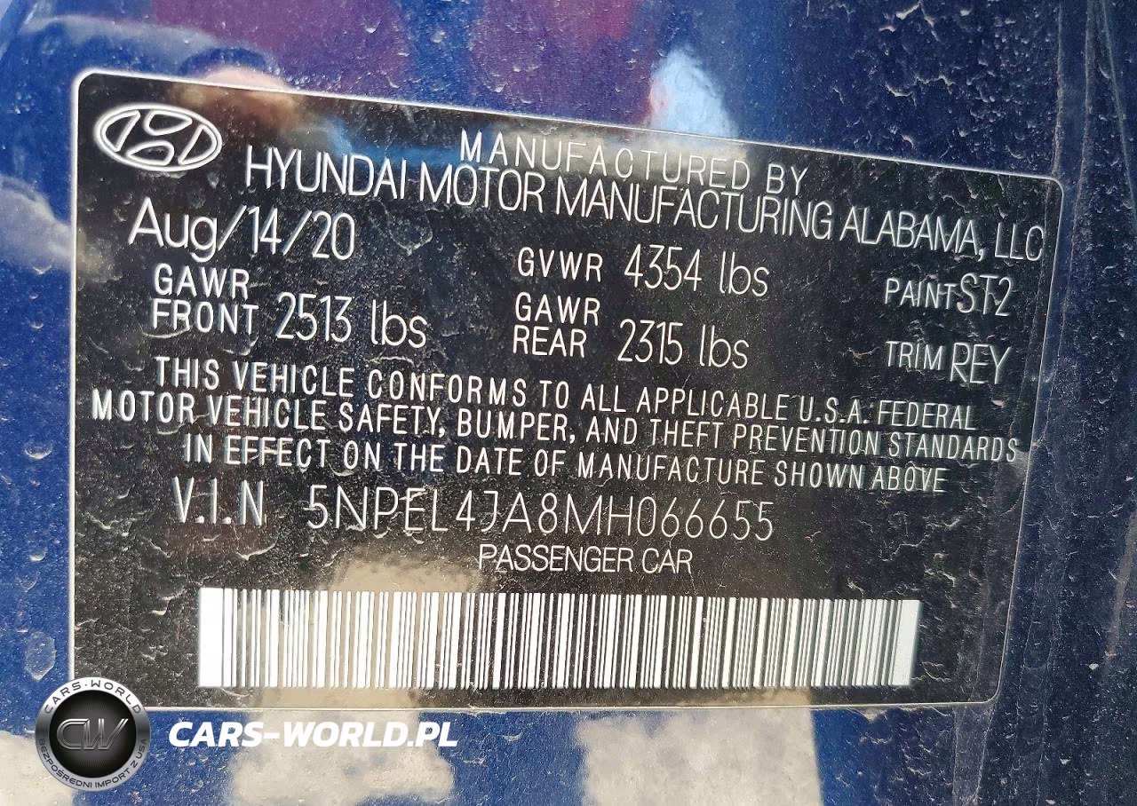 2021 Hyundai Sonata Sel VIN:5NPEL4JA8MH066655 - 12