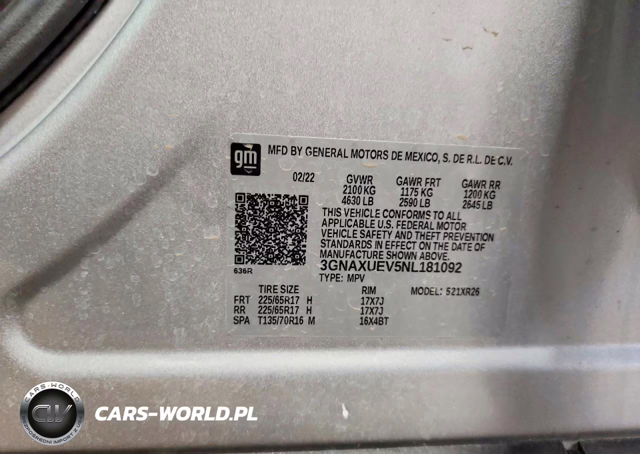 2022 Chevrolet Equinox Lt VIN:3GNAXUEV5NL181092 - 14